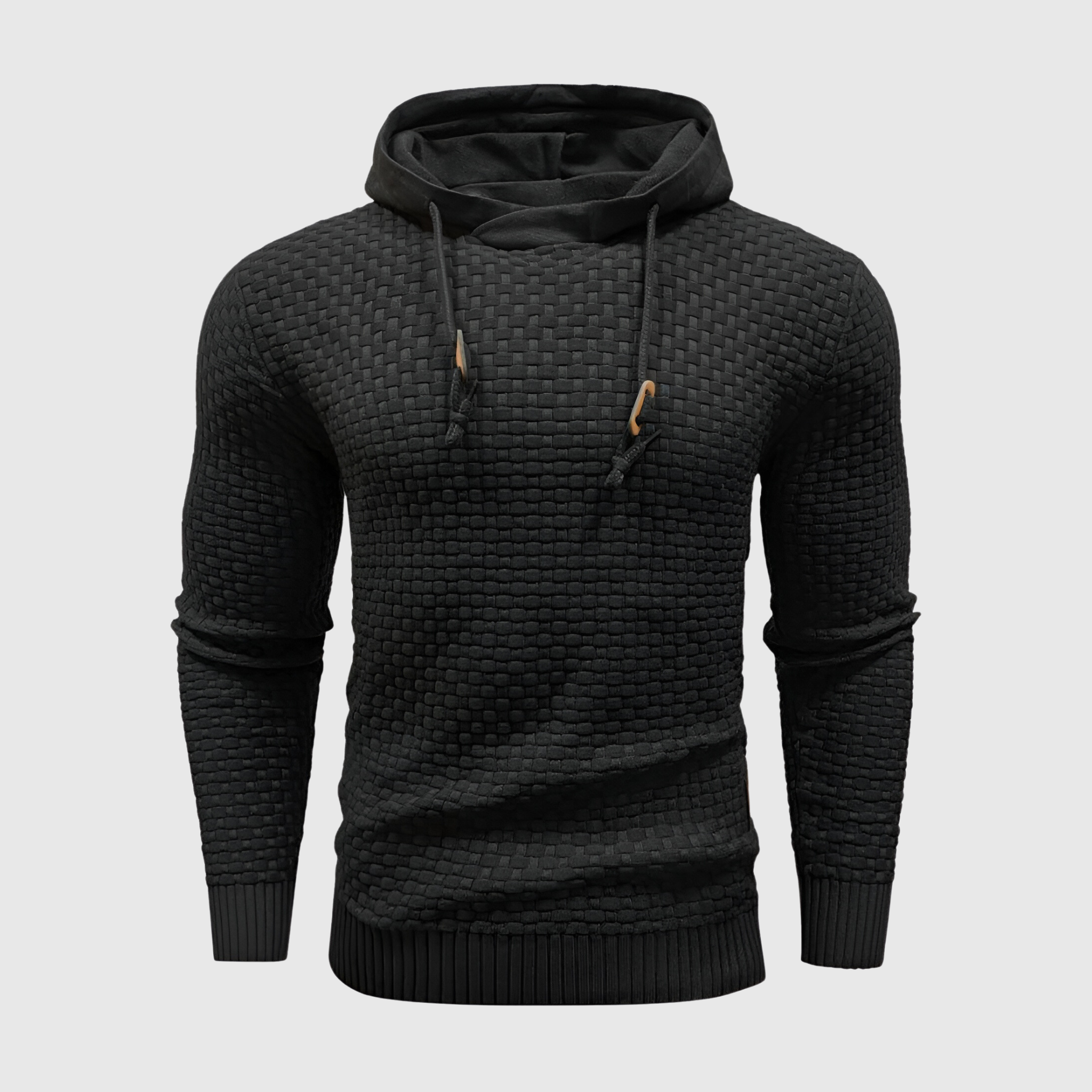 Men’s slim-fit knitted hoodie