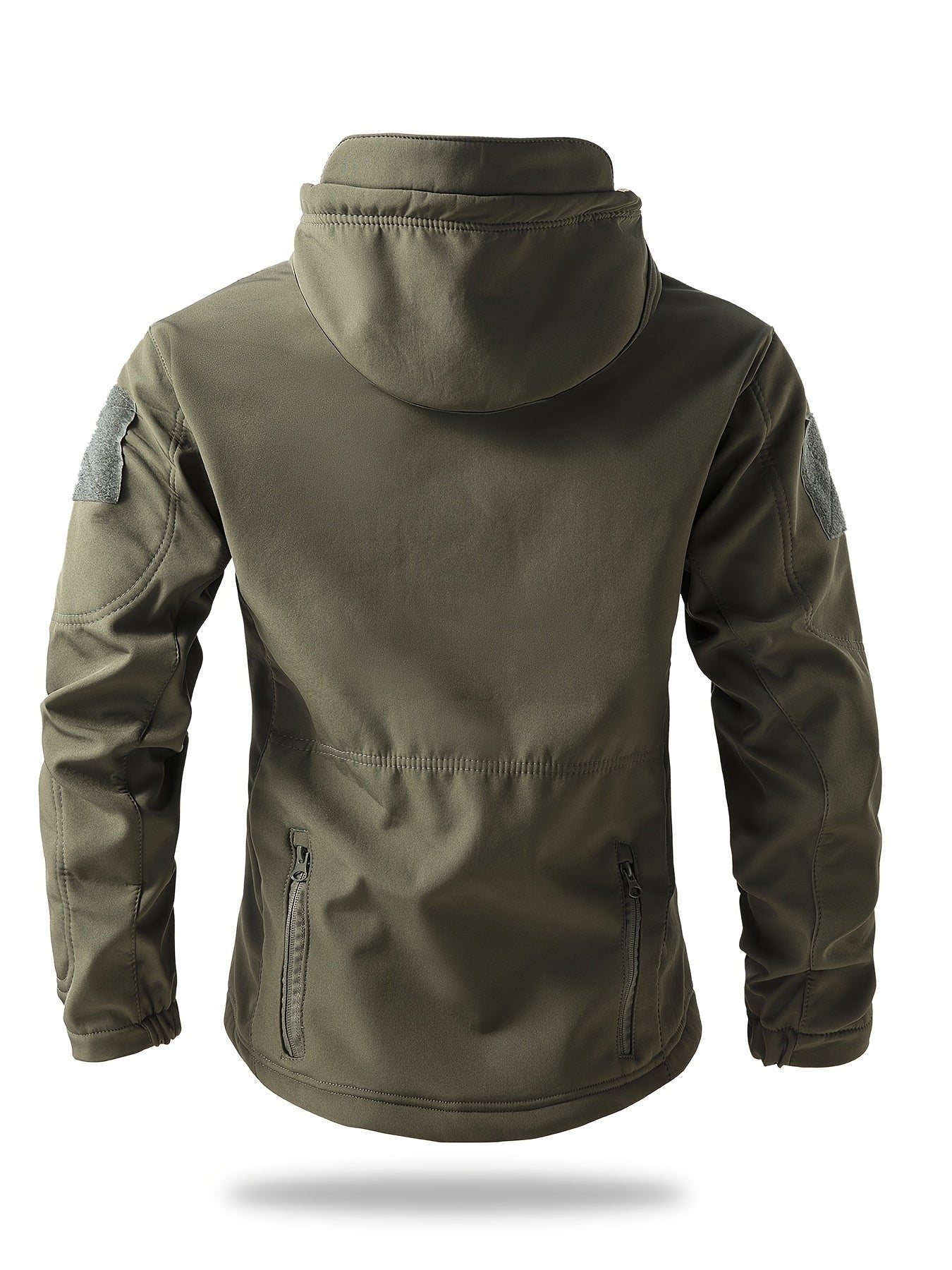 Men's tactical hooded multiple zippered pockets jacket