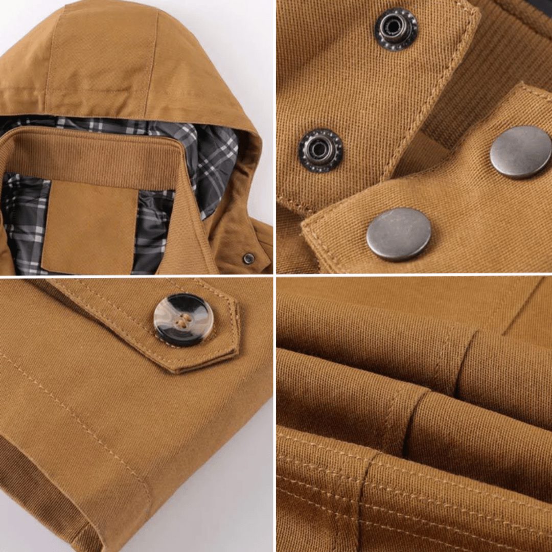 Men's warm winter button-down jacket