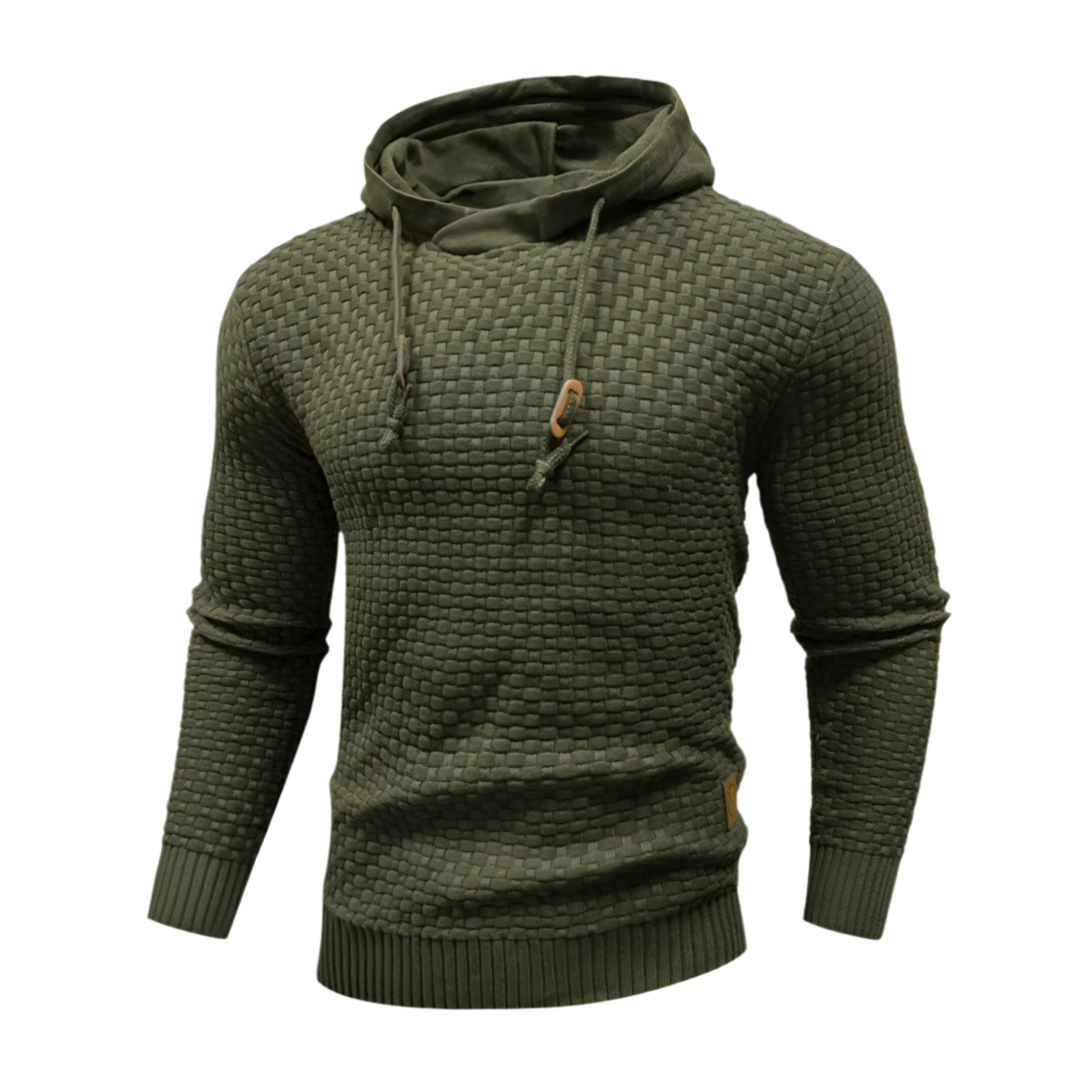 Men’s slim-fit knitted hoodie