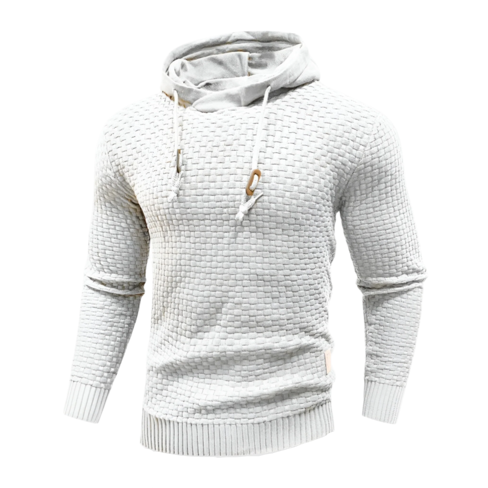 Men’s slim-fit knitted hoodie