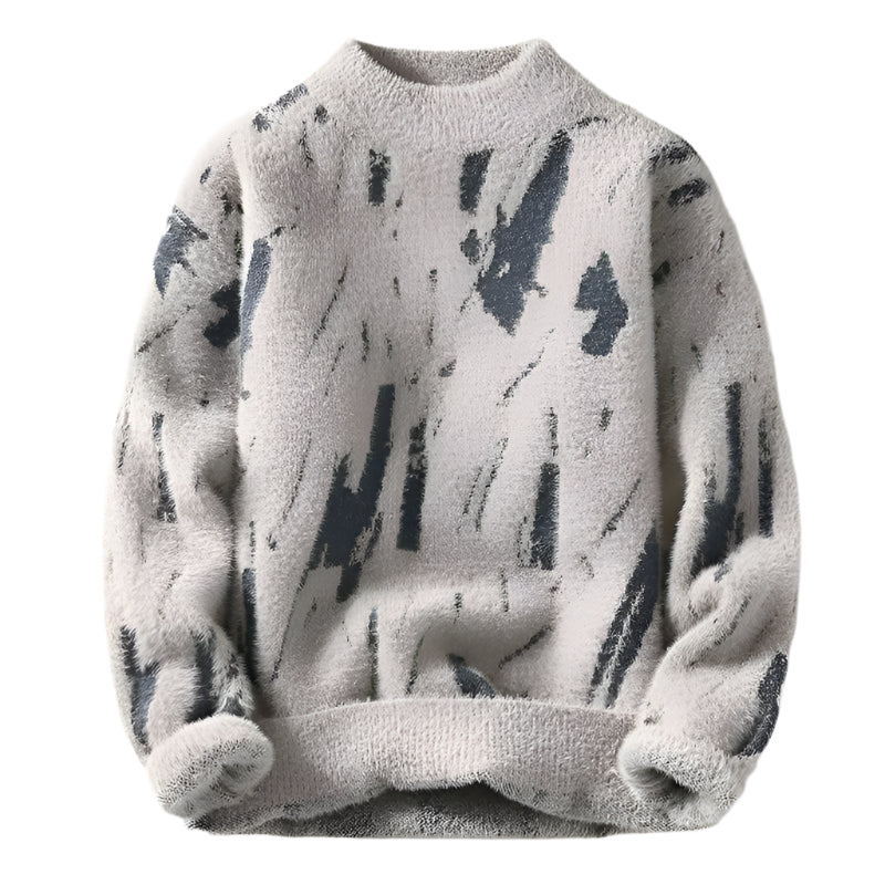 Men's textured crew-neck sweater