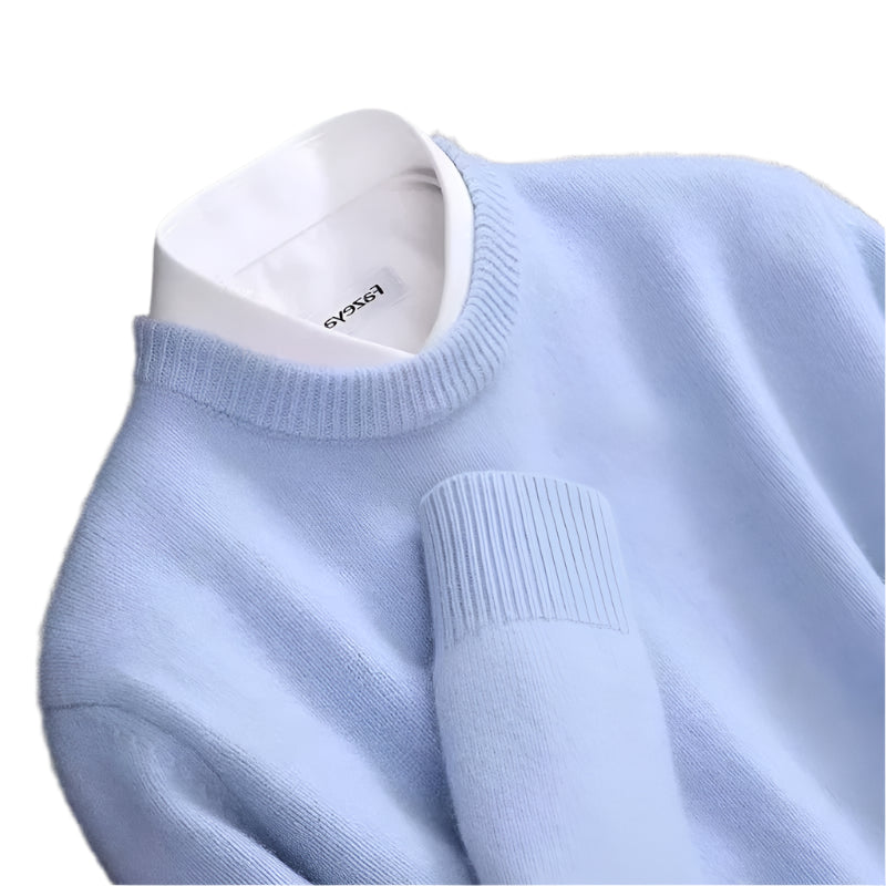 Men's long-sleeve crew-neck sweater