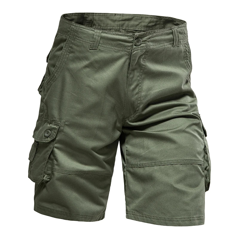 Men's multi-pocket cargo shorts