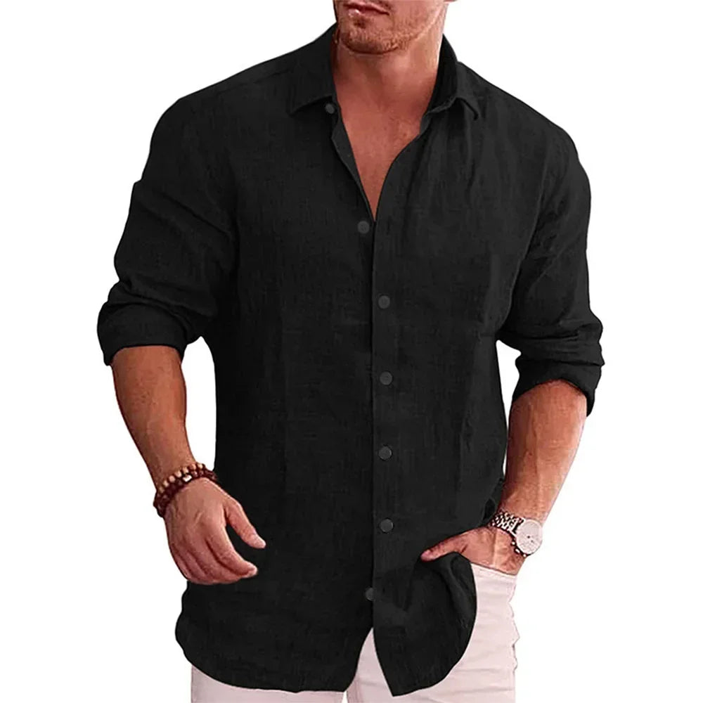 Men’s long-sleeve button-up shirt