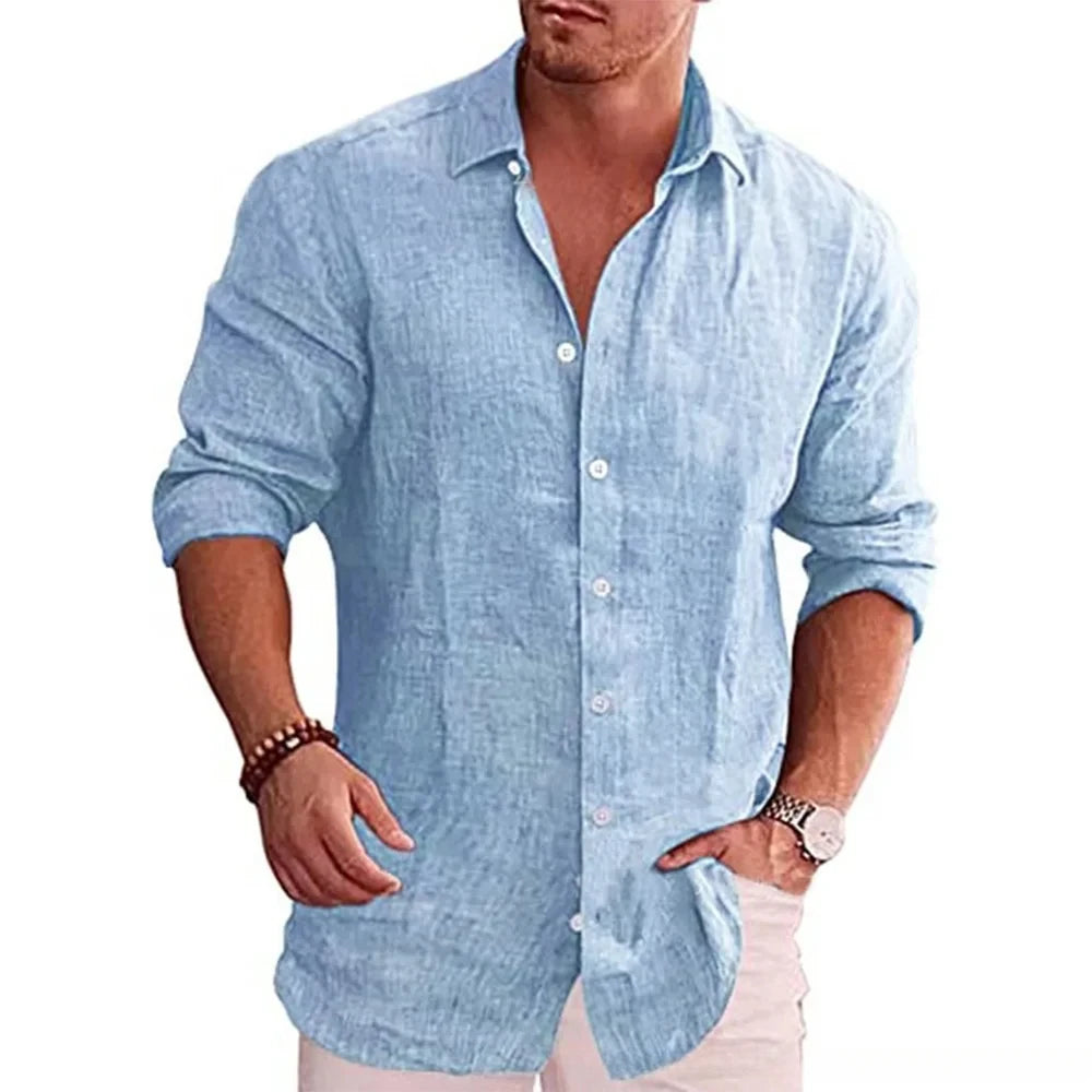 Men’s long-sleeve button-up shirt