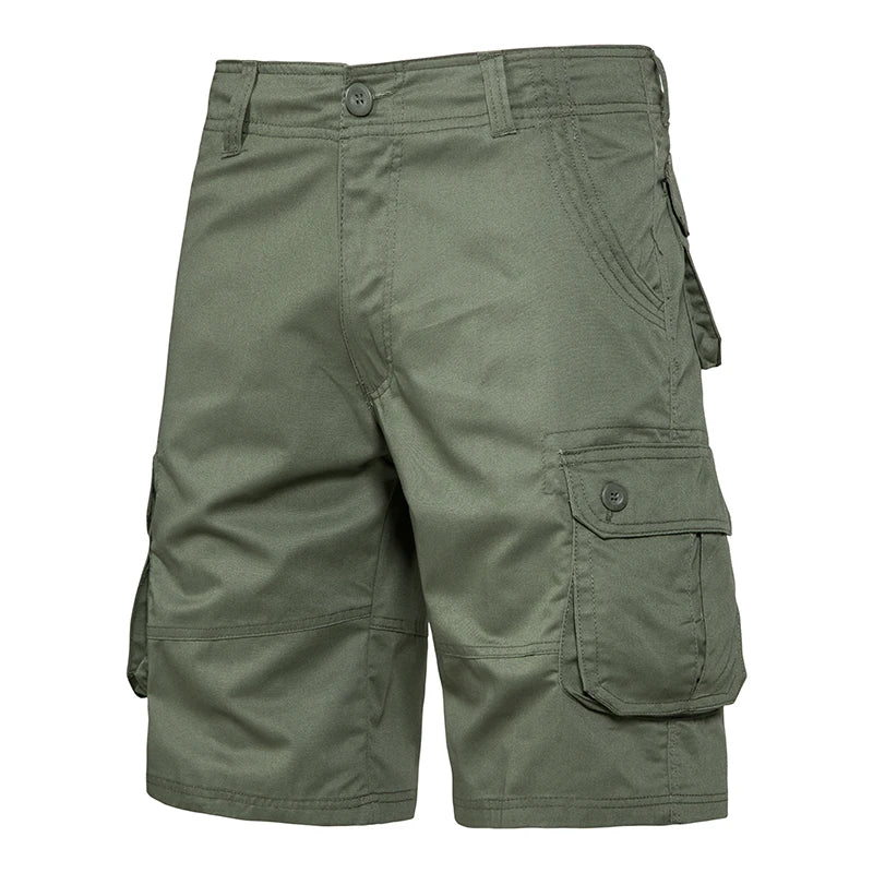 Men's multi-pocket cargo shorts