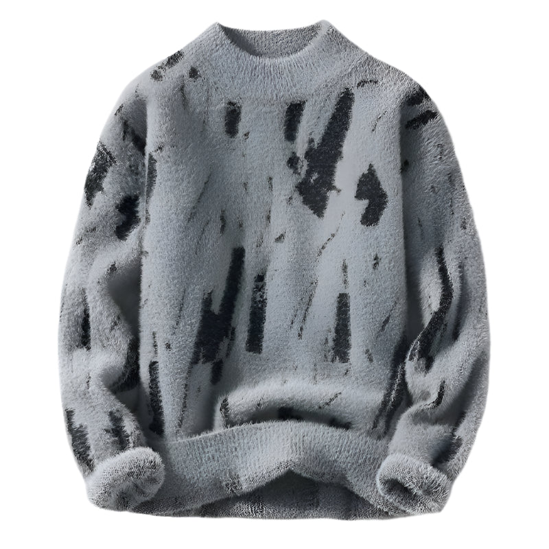 Men's textured crew-neck sweater