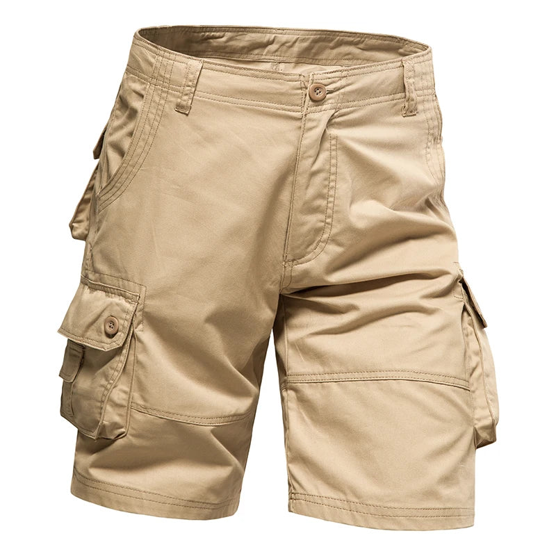 Men's multi-pocket cargo shorts