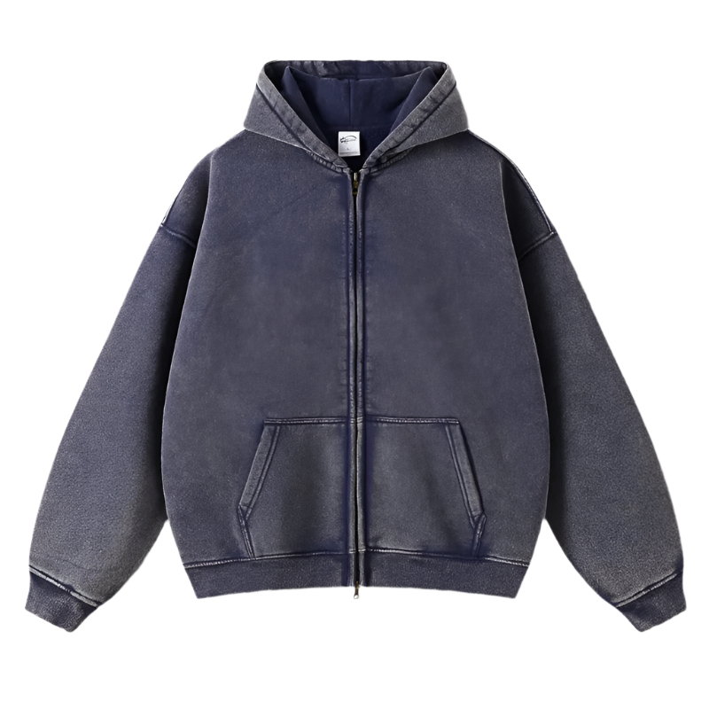 Men's oversized zip-up hoodie