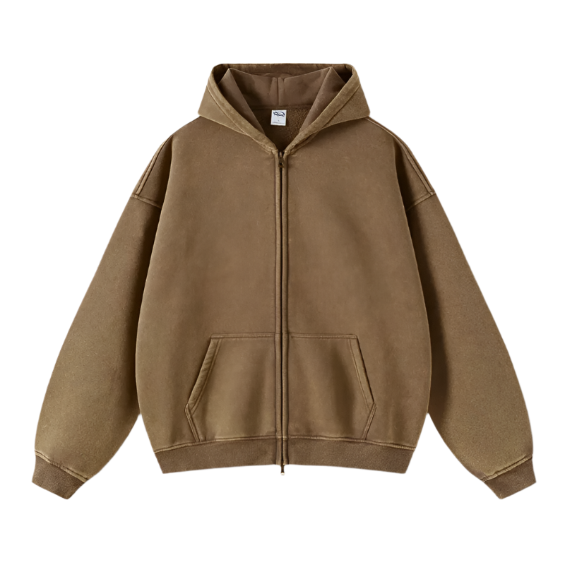 Men's oversized zip-up hoodie