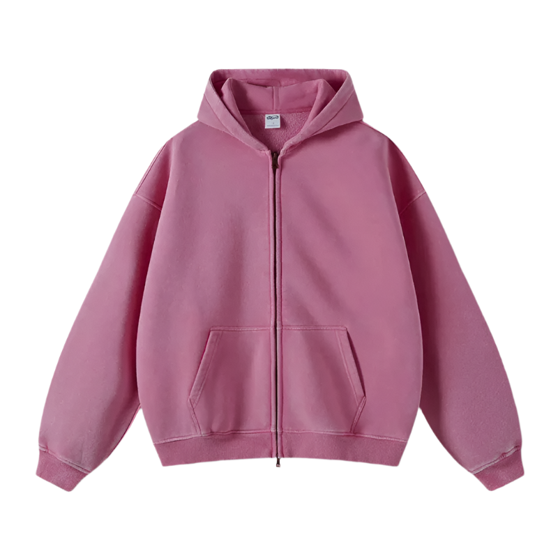 Men's oversized zip-up hoodie