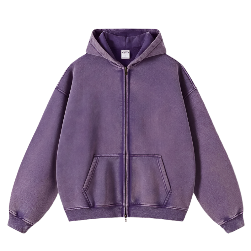 Men's oversized zip-up hoodie