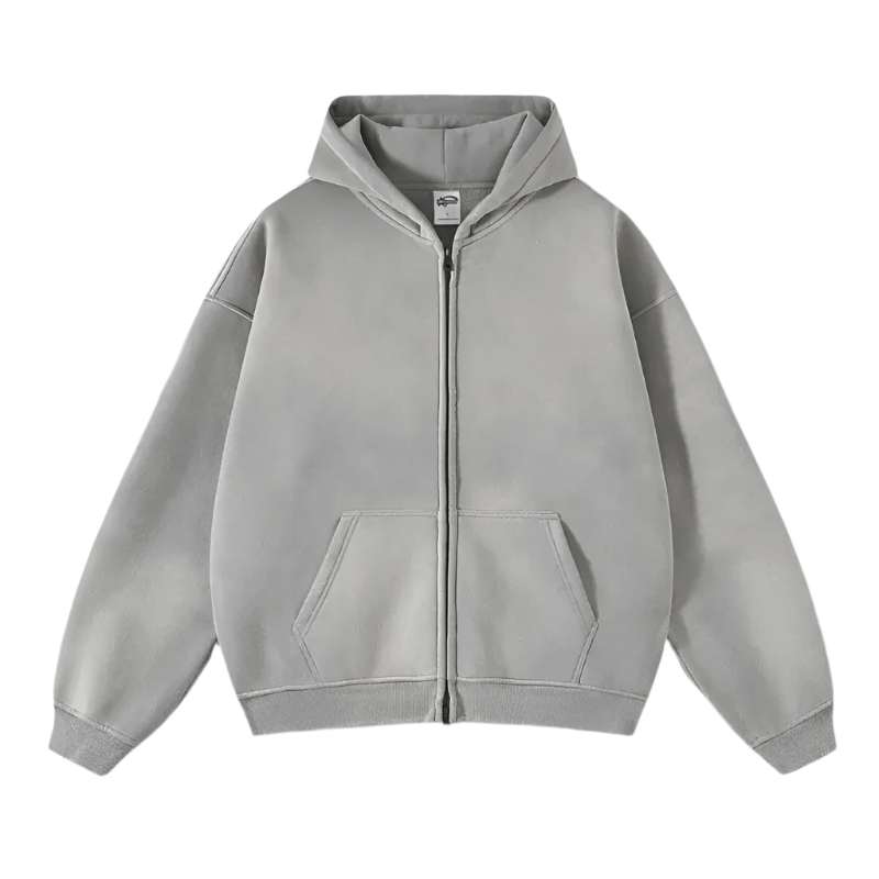 Men's oversized zip-up hoodie