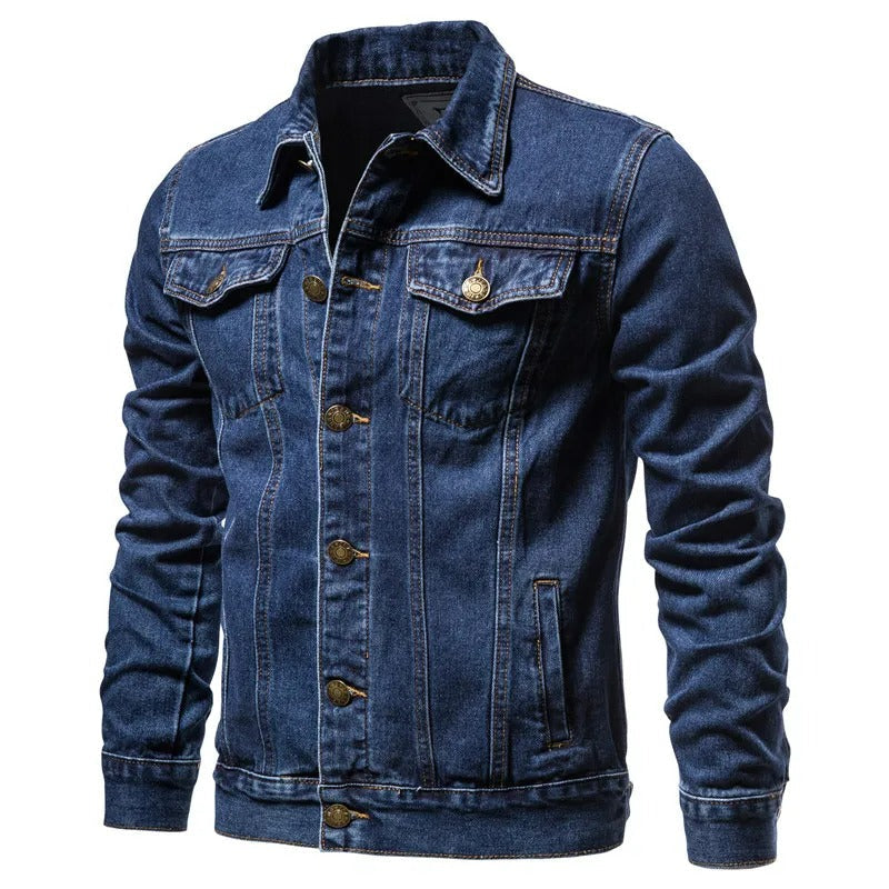 Men's button-down denim jacket