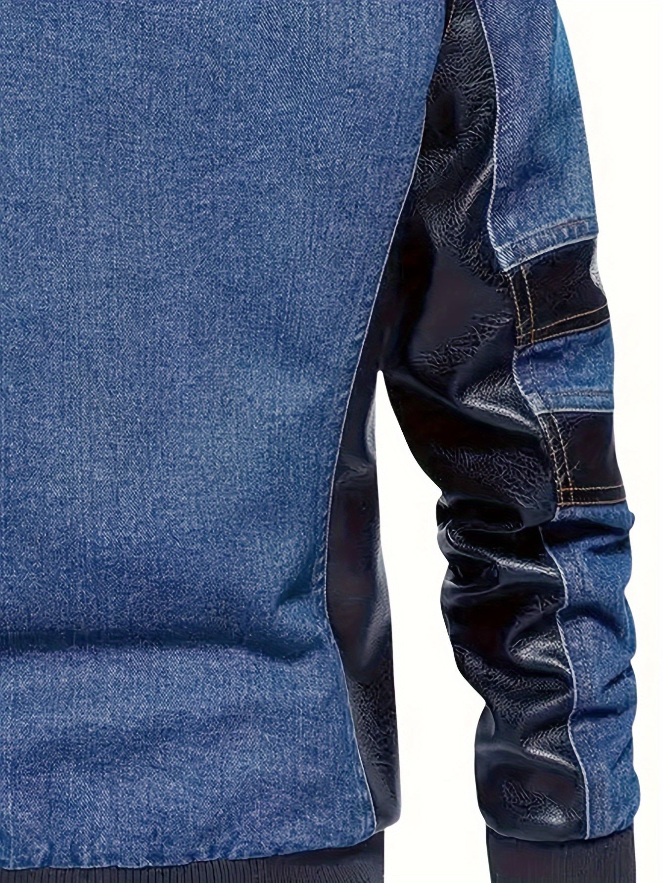 Mens denim zipper jacket