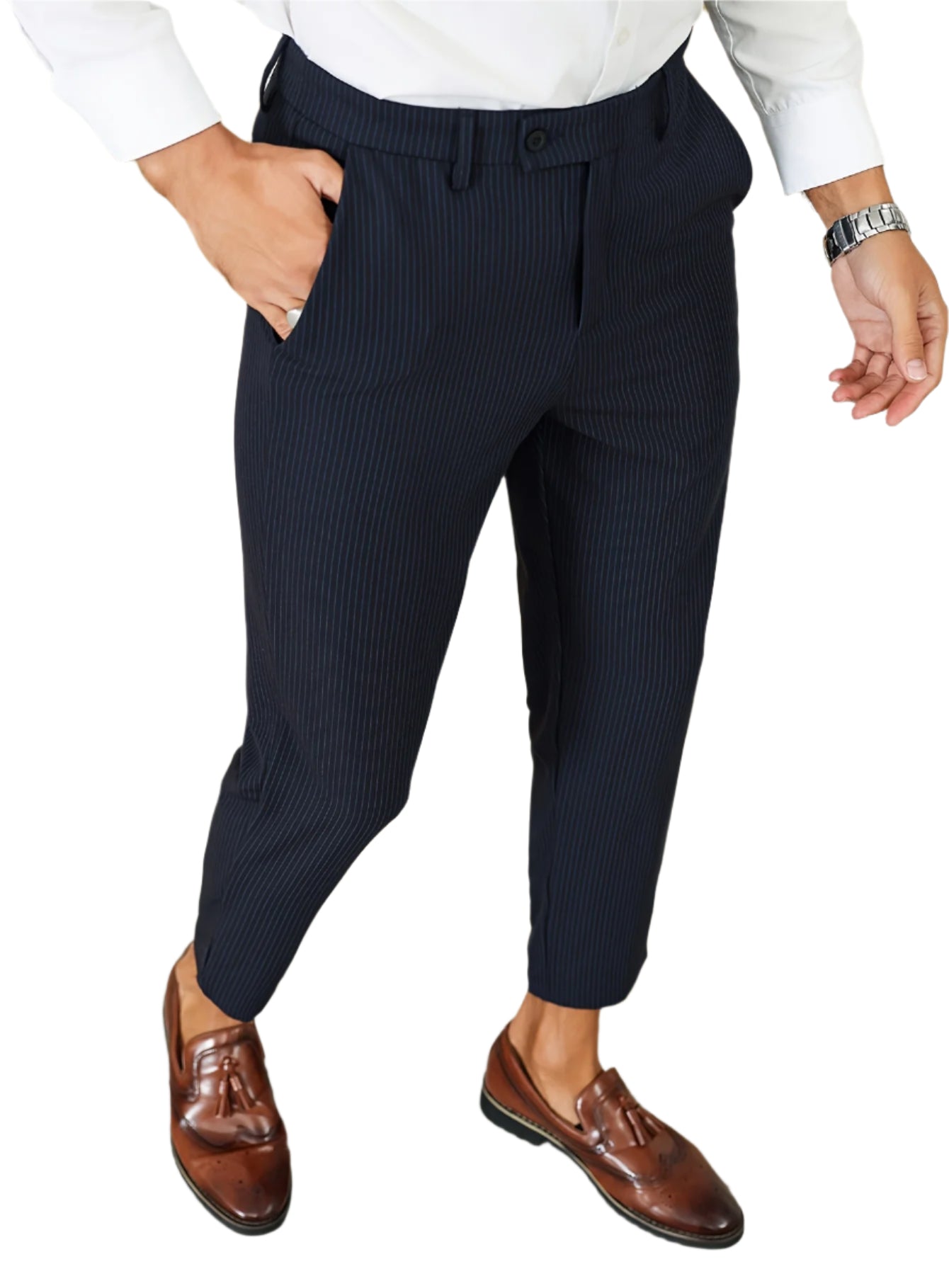 Men's formal striped trousers