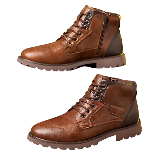 Men's stylish zip-up ankle boots