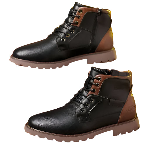 Men's stylish zip-up ankle boots